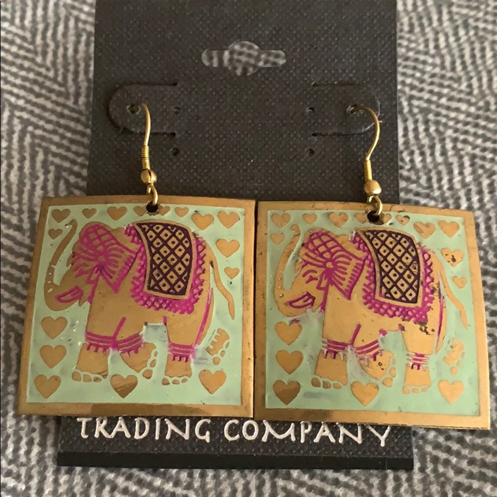 Elephant earrings by Bamboo Trading Co.